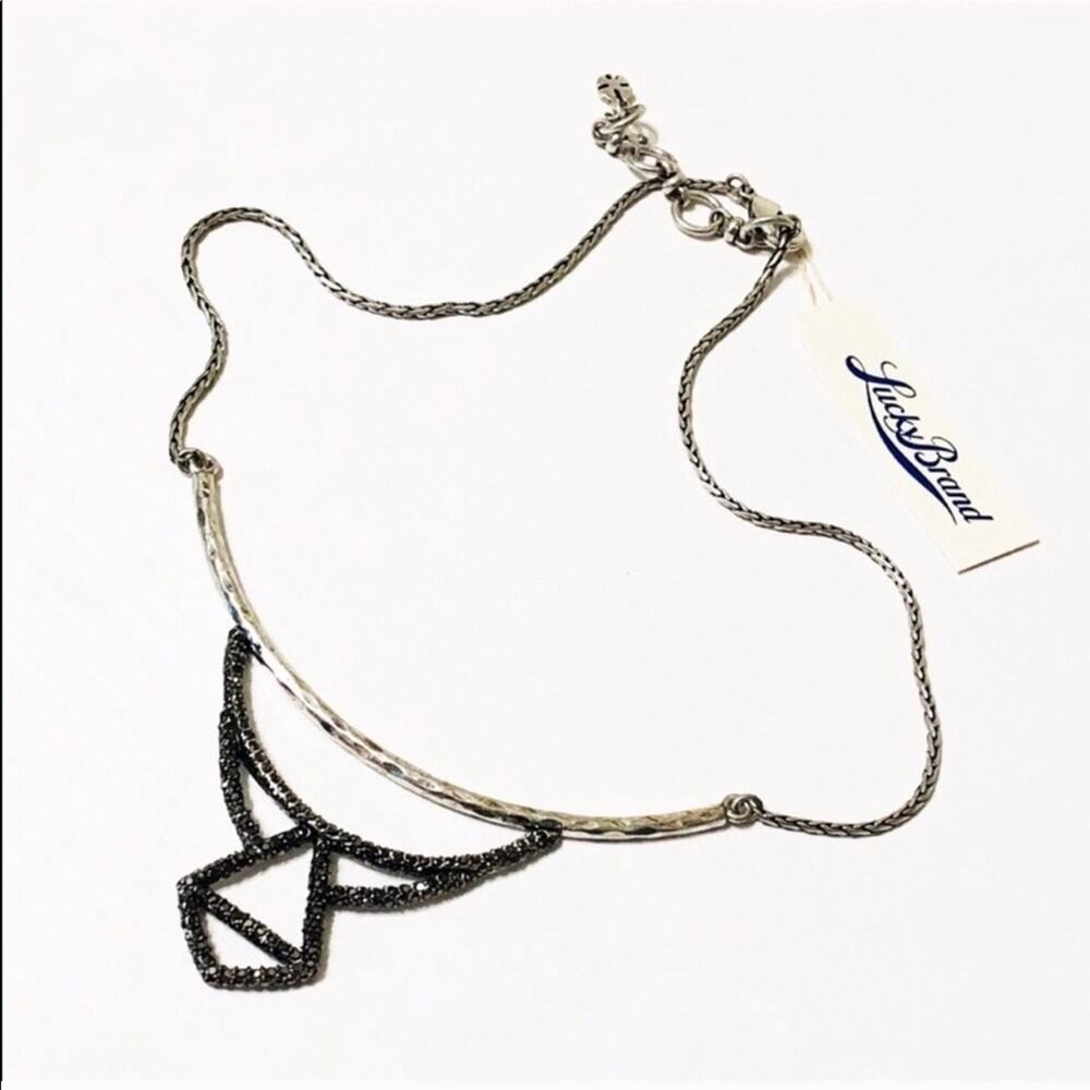 NEW Lucky Brand Crystal Pave Reversible Necklace